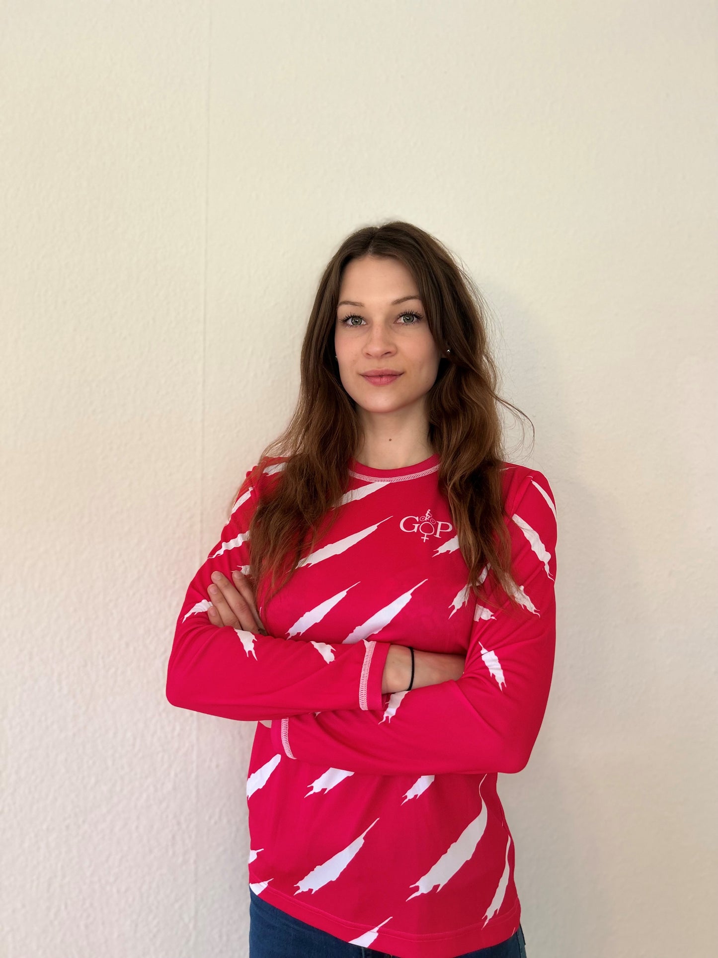 Jersey langarm - rot/pink