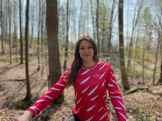 Jersey langarm - rot/pink