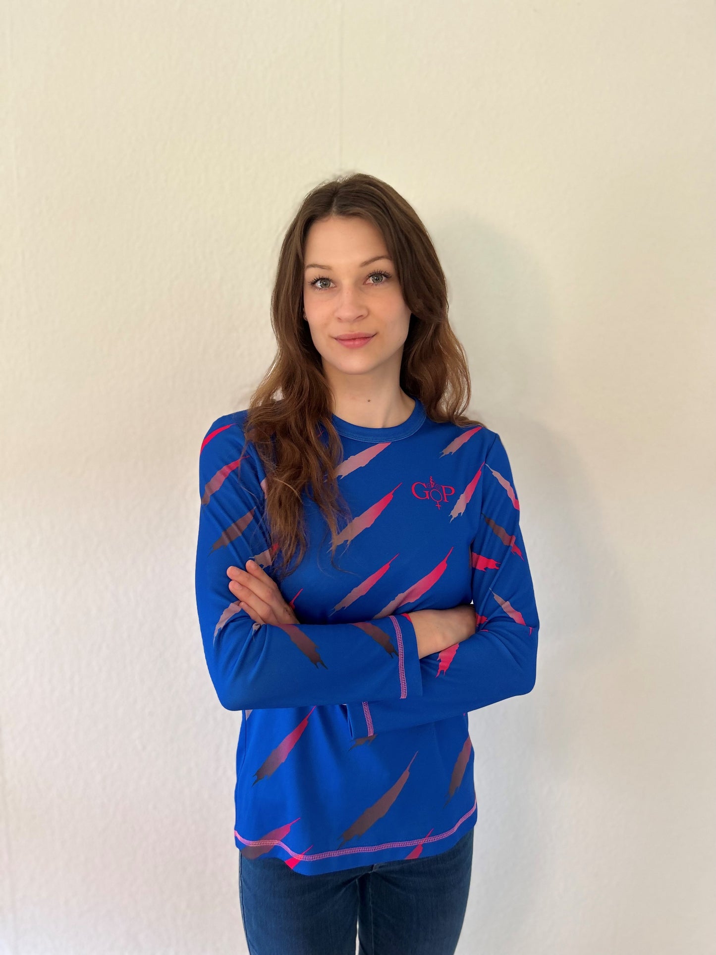 Jersey langarm - blau