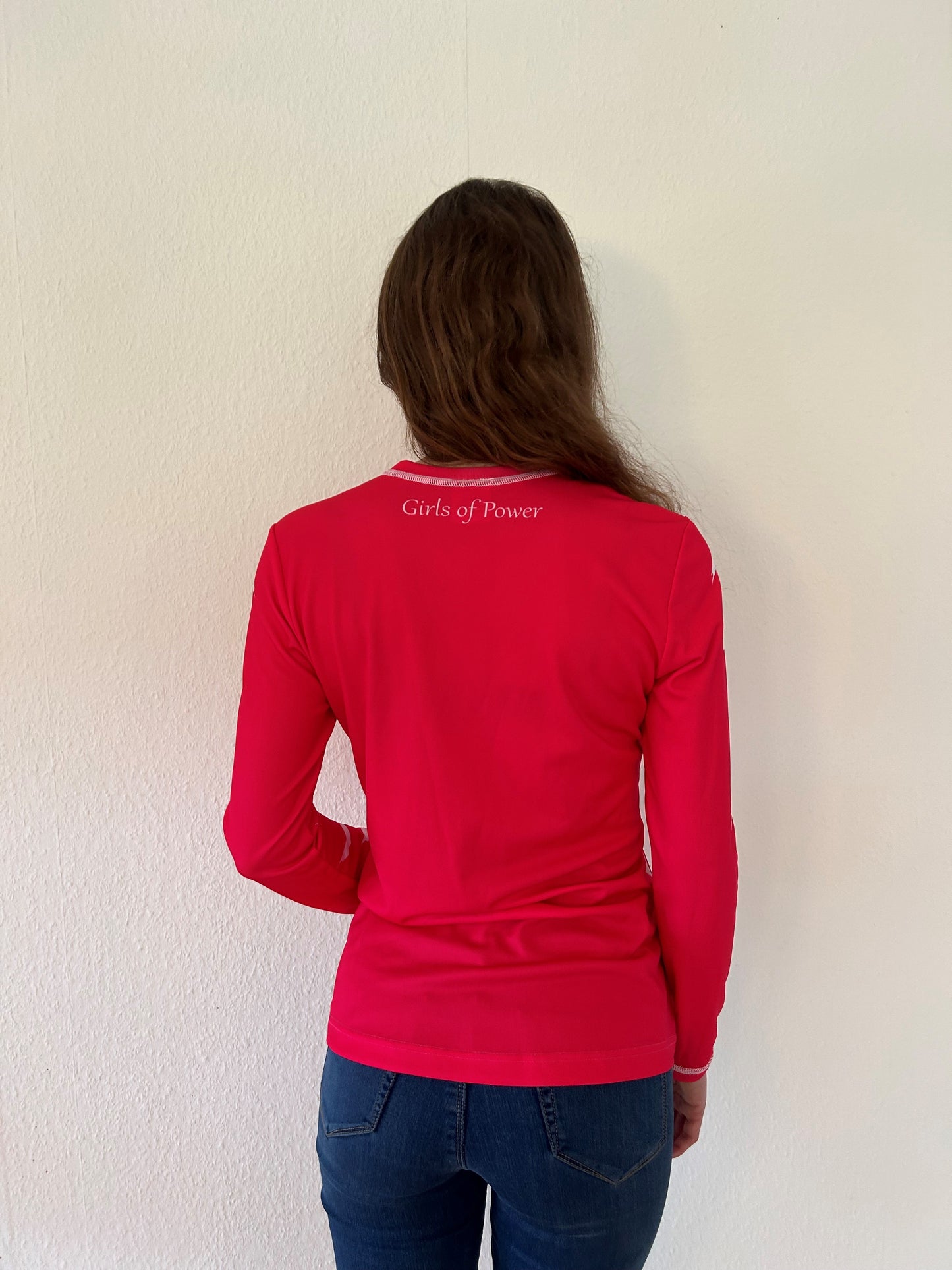 Jersey langarm - rot/pink