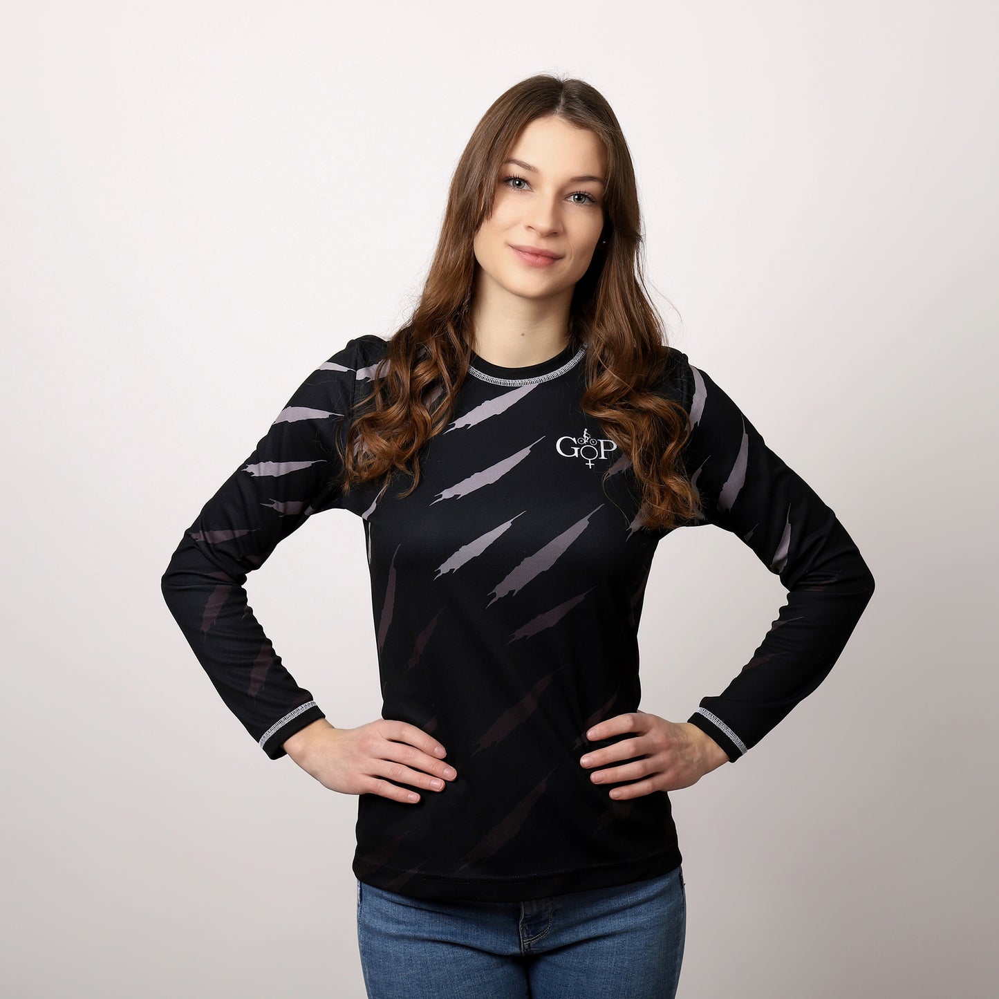 Jersey langarm - schwarz