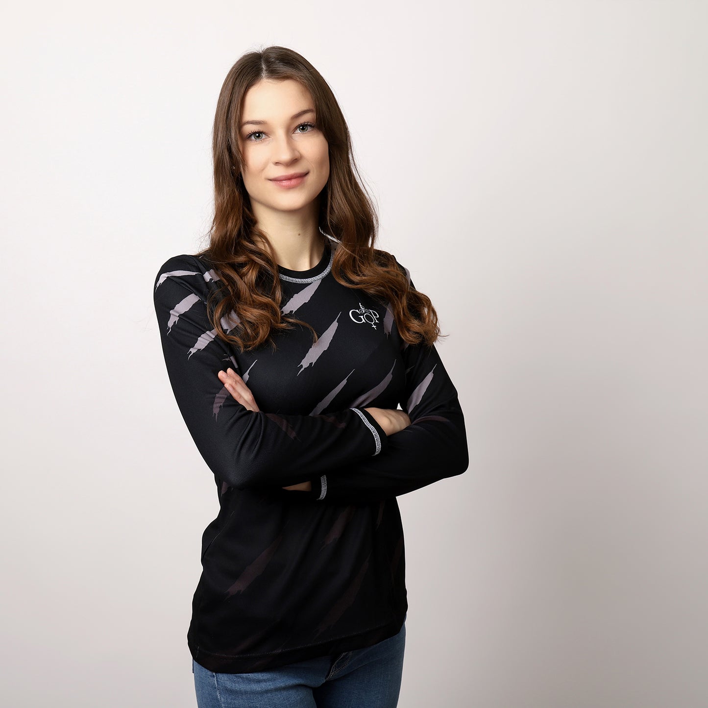 Jersey langarm - schwarz