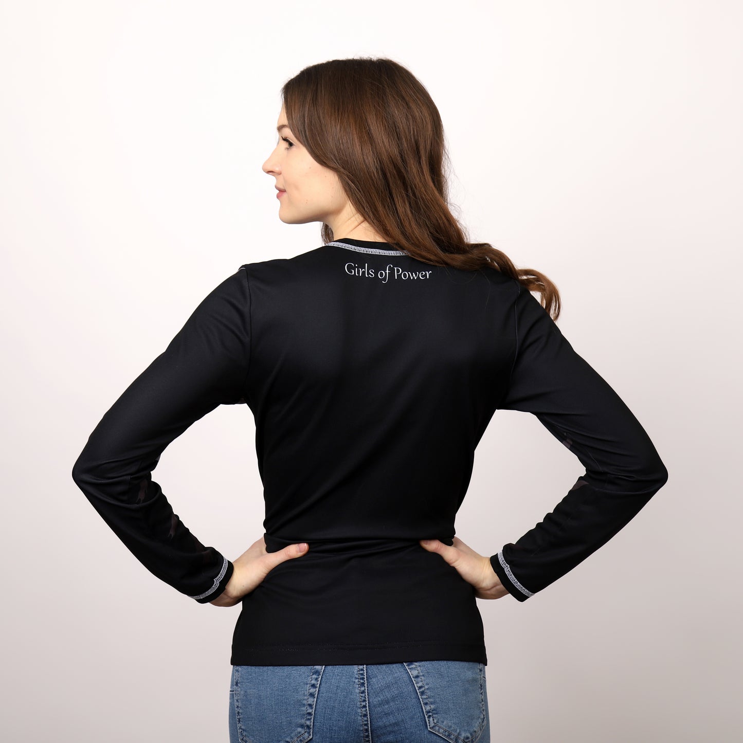 Jersey langarm - schwarz